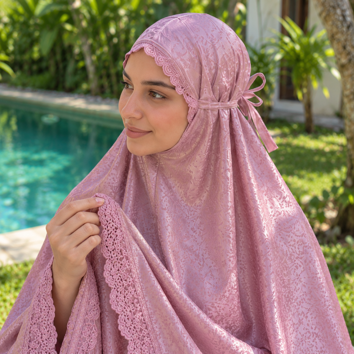 Mukena Soraya — Rose Brodée