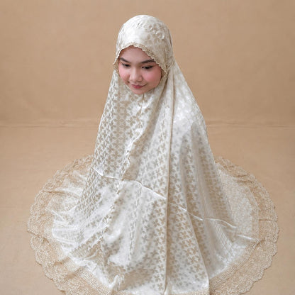 Mukena Noor — Crème Floral