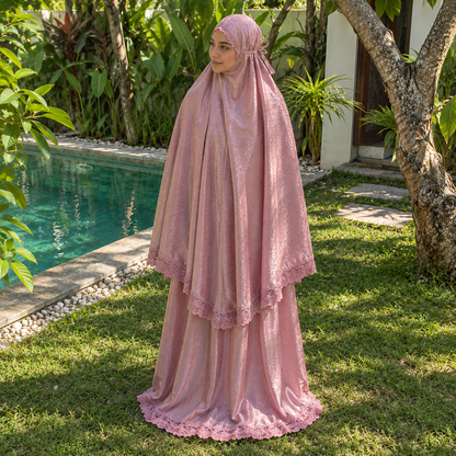 Mukena Soraya — Rose Brodée