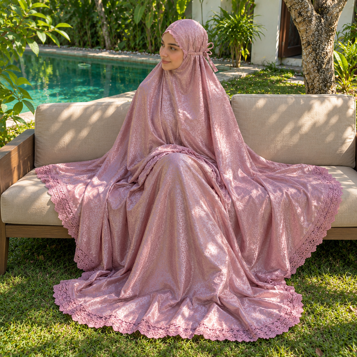 Mukena Soraya — Rose Brodée