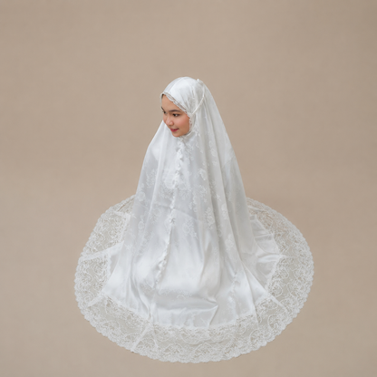 Mukena Yasmina — Blanc Pur