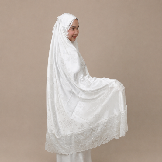 Mukena Yasmina — Blanc Pur
