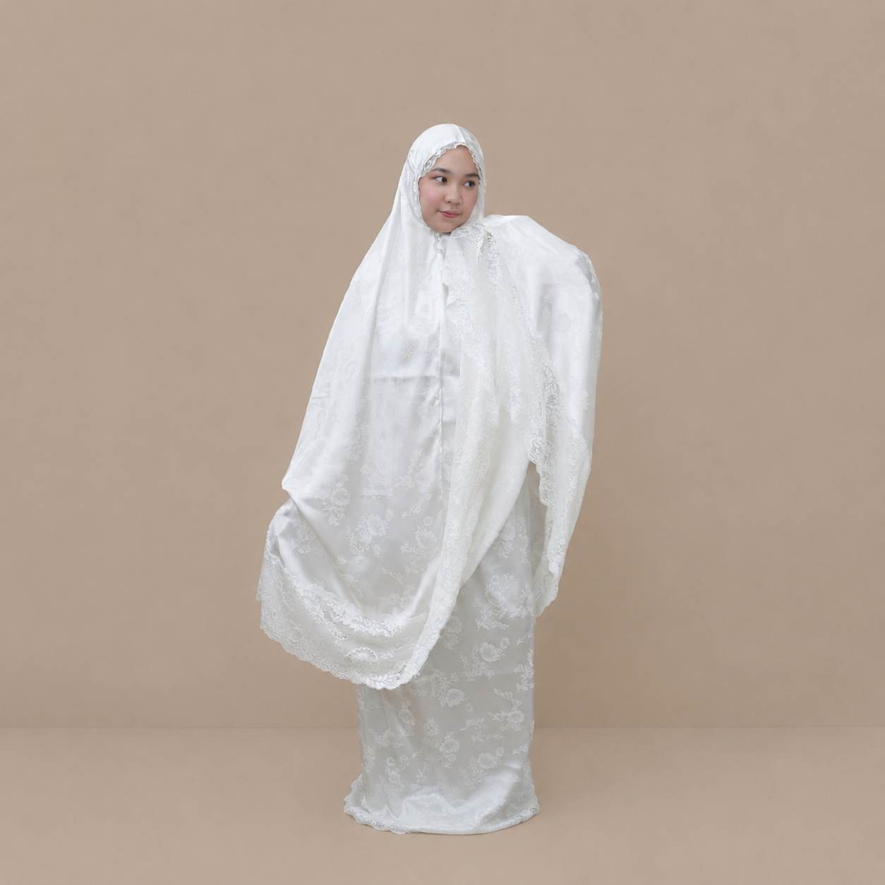 Mukena Yasmina — Blanc Pur