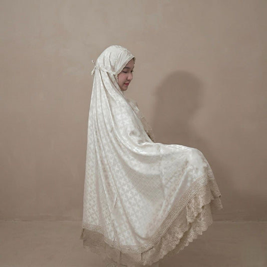 Mukena Noor — Crème Floral